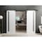 Sartodoors Sturdy Dbl Barn Door 36 x 80in W/, Painted White W/ Frosted Glass, 13FT Rail Hangers Heavy Set PLANUM0660DB-BEM-36 - alternate 4